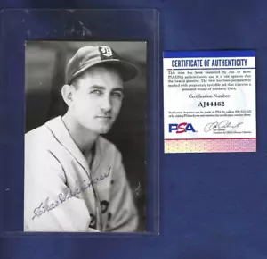 Charlie Gehringer Autographed Postcard Photo PSA COA Detroit Tigers Baseball HOF - Picture 1 of 1