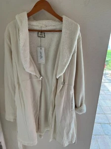ZITRONE-GR. M/L ELFENBEIN/WEISS POLYESTER/BAUMWOLLE MORGENMANTEL FÜR DAMEN - Bild 1 von 2
