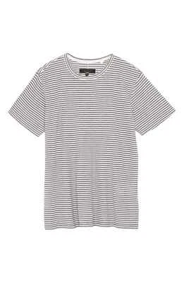 Camiseta Rag & Bone L27931 Para Hombre Rayas de Aire Mezcla de Lino Talla Pequeña Foto 1 de 3