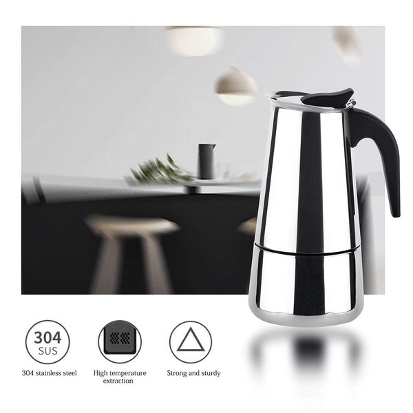 Durable Stainless Steel Mocha Espresso Coffee Maker Pot Stovetop Tool Filter Photo Related
