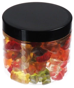 200 ml PET Tiegel transparent Deckel schwarz 10 Stück Döschen Kunststoff Dose - Bild 1 von 2