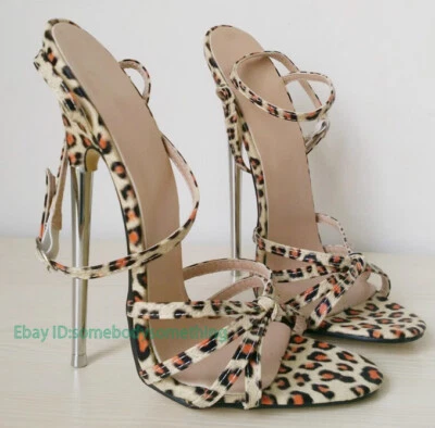 Womens Open Toe 18CM High Heel Stiletto Sexy Party Shoes Ankle Strap Sandals Sz - Photo 1/4
