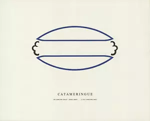 IAN HAMILTON FINLAY Catameringue 14" x 17.25" Serigraph 1970 Contemporary Blue, - Picture 1 of 4