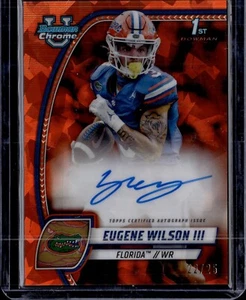 2024 Bowman U Zaffiro Eugene Wilson III 1° Bowman Arancione Auto 22/25 - Foto 1 di 2