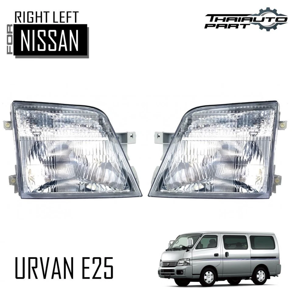 For Nissan Urvan Caravan E25 2002-2011 Pair LR Front Headlight Lamp W/O Bulb - Image 1 of 4