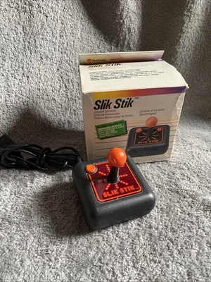 Suncom Slik Stik Joystick Controller Atari 2600 Commodore 64 Arcade Stick W/ Box - Image 1 of 4
