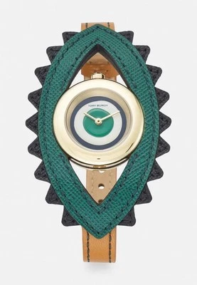 TORY BURCH EVIL EYE BANGLE WATCH, LUGGAGE LEATHER/GREEN, 27 MM, TBW5021 - Image 1 of 4