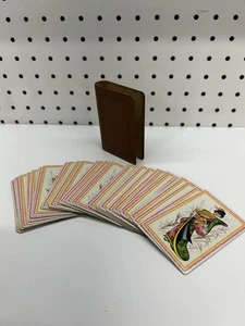 Vintage Japanese Geisha Girl Sensu Playing Cards With Case - Picture 1 of 4