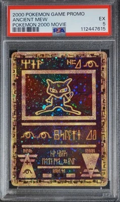 2000 Pokemon Ancient Mew PSA 5 EX Pokémon Movie Game Promo Double Holo Card - Image 1 of 4