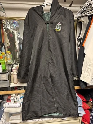 Slytherin Harry Potter black hooded cloak Robe XL - Image 1 of 4