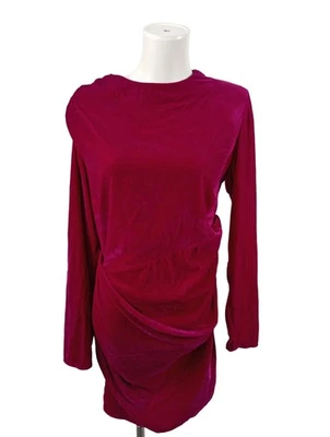 ASOS DESIGN Vestido de manga larga Mujeres Vestido Talla EU 42 rojo frambuesa - Imagen 1 de 4