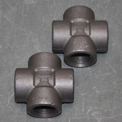(2) Anvil Cross Fitting 0361037005, 1" NPS Pipe, Class 2000, Schedule 80, Forged - Image 1 of 4