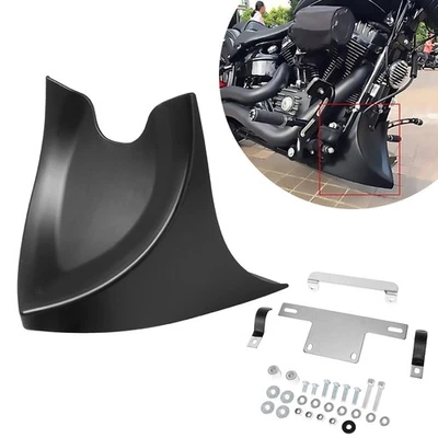 Capa spoiler frontal carenagem inferior queixo de motocicleta preta para Harley Dyna Softail - Imagem 1 de 4