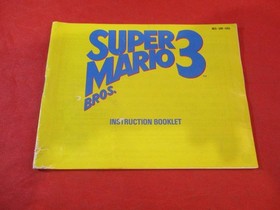 Folleto manual de instrucciones de Super Mario Bros. 3 Nintendo NES SOLO #M (lado izquierdo)