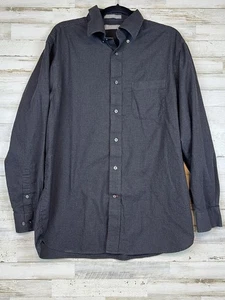 Daniel Crémieux 100% Baumwolle grau Micro-Karo Hemd Herren Large - Bild 1 von 7