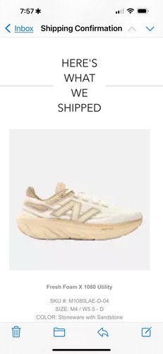 NEW BALANCE Bilancia nuova usata schiuma fresca x 1080 utility. donna taglia 5 5