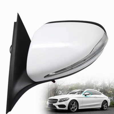 Espejo retrovisor lateral izquierdo blanco OEM para Mercedes W205 C300 C350e 2015-2021 sedán Foto 1 de 4