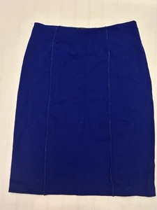 Falda hasta la rodilla lápiz tejida Santana vintage colección St John azul para mujer 8 carreras - Imagen 1 de 13