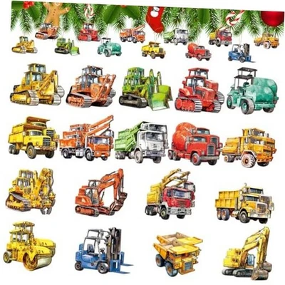 Juego de 36 adornos de madera para vehículos de Navidad vehículos de construcción Foto 1 de 4