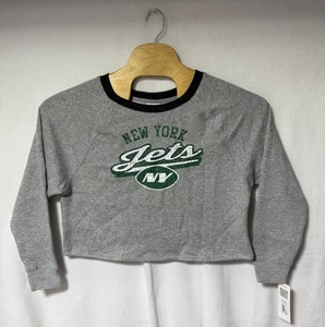 New York Jets NFL Team Apparel, Half Sweatshirt - Girl's Size Large 10/12 New! - Picture 1 of 5