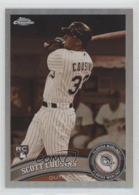 2011 Topps Chrome Sepia Refractor /99 Scott Cousins #187 - Image 1 of 2