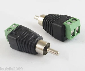 10 piezas NUEVO UTP CCTV CAT5 Phono RCA macho enchufe a terminal AV tornillo conector globo - Imagen 1 de 4