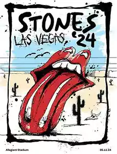 Rolling Stones 2024 Hackney Diamonds Konzert Tour Las Vegas Neu mit Etikett Lithographie Poster - Bild 1 von 1