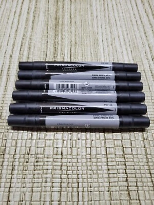 Prismacolor Double Ended Art Marker BROAD AND FINE COOL GREY PM-113(LOT OF 6)