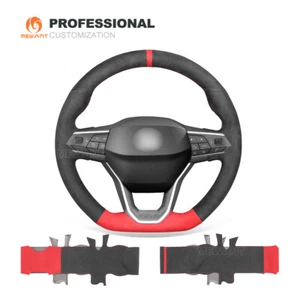 Custom DIY Alcantara Car Steering Wheel Wrap Cover for Seat Leon Ateca Tarraco - Bild 1 von 11