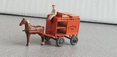 Caja de cerillas Moko Lesney 1955 vintage n.º Estante de carro flotador de leche tirado por caballos 7A Up5 Foto 1 de 4