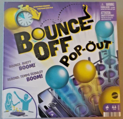 Bounce Off Pop-Out game Mattel 2022 timer ball accuracy family fun 7+ 1-4 player - Image 1 of 2