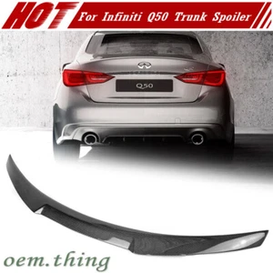 2024 Fit For INFINITI Q50 4D Sedan V37 Trunk Spoiler Wing Carbon Fiber - Bild 1 von 5