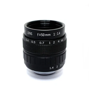 Camera Lens 1MP Focal Length 50mm F1.4 C Mount FOV 14° Format 2/3" - Picture 1 of 2