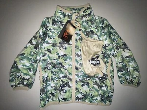Jurassic Park kids rain jacket 5yr green camouflage polyester very light weight - Picture 1 of 11