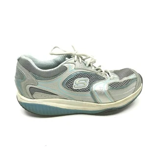Sketchers ShapeUps Women's XF Toning Fitness Shoes 12320 Silver Blue Size 7 [A2] - Picture 1 of 7