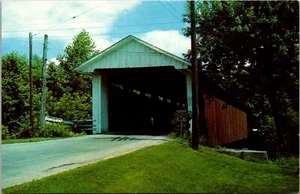 Postcard No. Manchester Indiana Covered Bridge Eel River UNP - Imagen 1 de 2