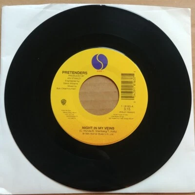 PRETENDERS Night In My Veins 45 7" ROCK Record Vinyl Sire Records 1994 - Image 1 of 2
