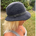 Vintage Jennifer Moore Black Angora Wool Hat