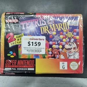 nintendo game cartridge; nintendo cib - tetris & dr mario super nintendo - Picture 1 of 2