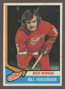 1974 Topps BILL HOGABOAM signed card #116 (REDWINGS - Autograph) - Picture 1 of 2