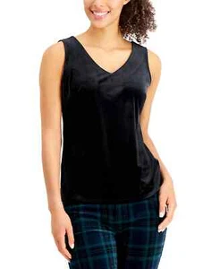 /LX004/ Charter Club Velvet Tank Top Black Sz M $44.50 - Picture 1 of 2