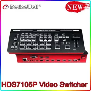 Devicewell HDS7105P 5-Channel HD Video Switcher Multi-view Live Streaming 4*HDMI - Picture 1 of 5