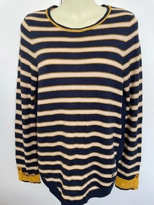 Ladies Mantaray Lightweight Knit Stripe Long Sleeve Jumper Size 8 - Picture 1 of 7