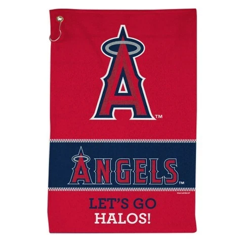 LOS ANGELES ANGELS ALL PURPOSE GOLF TAILGATE TOWEL 16"X25" HOOK AND GROMMET Cover