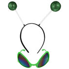 2pcs Robot Space Costume Boppers Headband Spaceship Rainbow Lens Party Glasses