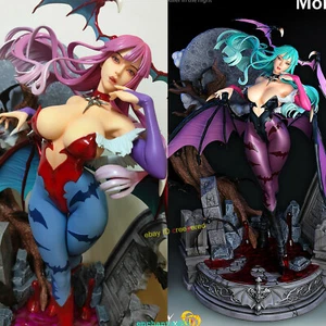Snake Eyes Studio 1/4 Darkstalkers Vampire Morrigan GK Resin Psinted LED Statue - Picture 1 of 5