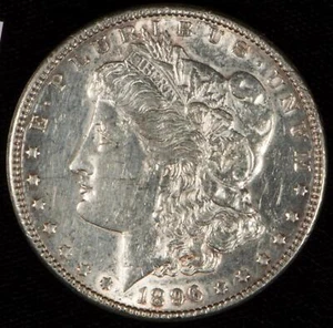 1896-P Morgan Silver Dollar AU/Unc Gorgeous Mint Luster - Picture 1 of 2