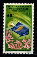 Gibuti, Somalia francese 1967 Mi. 382 Nuovo ** 100% Posta Aerea 40 fr, pesce