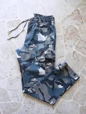 Pantaloni cargo uomo Sea Barrier tg. M leggeri cotone tasche camouflage militare - Immagine 1 di 4
