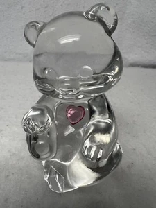 Fenton Glass Bear Birthstone Pink 3.5” - Picture 1 of 6